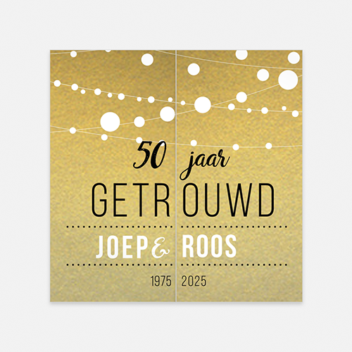 Lortye Feestje 045 Uitnodiging Tenerif Goud