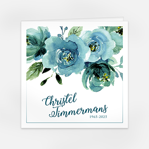  Lortye Rouw Gedachtenisprentjes Waterverf Bloemen
