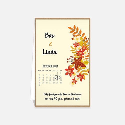 Lortye Feestje 047 Uitnodiging Herfst